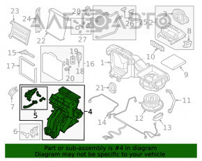 Печка в сборе VW Jetta 19- 5 актуаторов