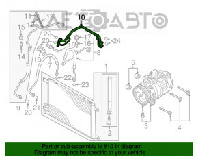 Трубка кондиционера компрессор-печка вторая VW Golf 15- 1.8T