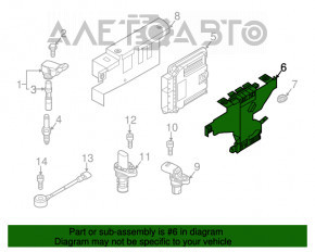 Кронштейн ECU компьютера двигателя VW Tiguan 18-