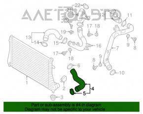 Furtunul de intercooler stânga jos pentru VW Tiguan 18- anvelope noi OEM originale