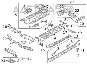 Protecție pentru podea, dreapta, VW Tiguan 18- nou, original OEM