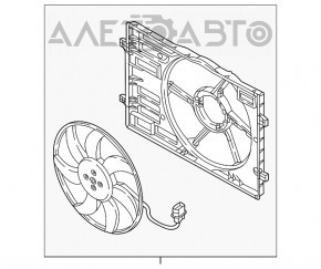 Диффузор кожух радиатора в сборе VW Jetta 19- 1.4T