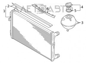 Radiator de răcire apă VW Golf 15- 1.8T AVA