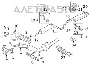 Tubul de admisie cu catalizator pentru VW Jetta 19- 1.4T