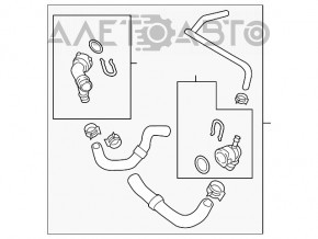 Furtunul de răcire superior al VW Tiguan 18- 2 furtunuri noi OEM original