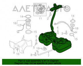 Топливный бак VW Tiguan 18- с горловиной awd