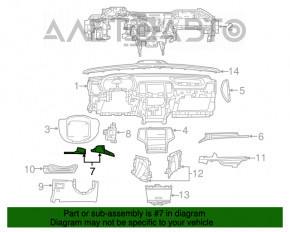 Capacul panoului frontal dreapta Jeep Grand Cherokee WK2 16-21 zgârieturi