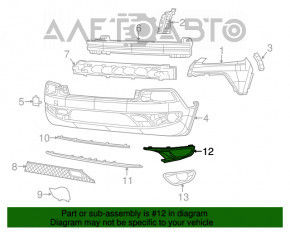 Рамка птф правая Jeep Cherokee KL 14-18 Trailhawk