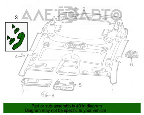 Ручка потолка передняя левая Jeep Cherokee KL 19- серая