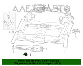 Suportul de prindere a parasolarului șoferului pentru Jeep Cherokee KL 14-18 gri.