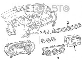 Butonul de avertizare de urgență Fiat 500L 14- cu panou