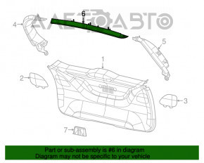 Capac portbagaj superior Jeep Compass 17- negru, 3 piese