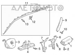 Подушка безопасности airbag коленная водительская левая VW Tiguan 18-