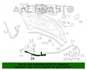 Cablu de deschidere a capotei VW Tiguan 18- partea din față nouă OEM originală