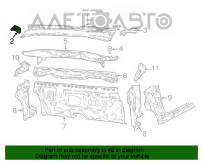 Garnitura grilei stergatoarelor dreapta Jeep Compass 17-