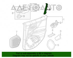 Накладка двери внутренняя задняя правая Jeep Renegade 15-