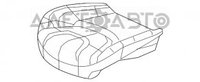 Scaun șofer Jeep Cherokee KL 14-18 TRH cu airbag, electric, piele neagră, zgârieturi.