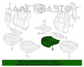 Scaun șofer Jeep Cherokee KL 14-18 TRH cu airbag, electric, piele neagră, zgârieturi.