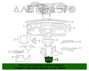 Бокс карман центральной консоли Jeep Grand Cherokee WK2 16-17