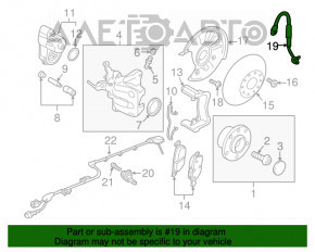 Furtun de frână spate stânga Audi Q3 8U 15-18