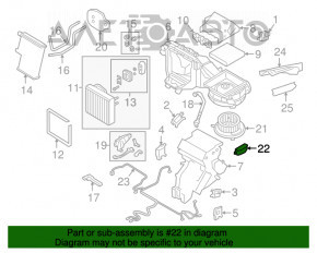 Rezistorul de încălzire pentru Audi A3 8V 15-20, nou, original