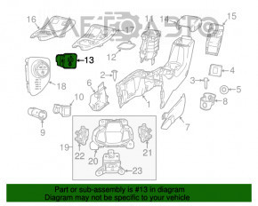 USB Hub, AUX центральной консоли Jeep Cherokee KL 14-