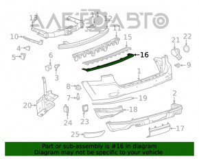 Capacul de bara spate pentru Jeep Grand Cherokee WK2 14-20, negru lucios