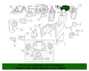 Brațul de susținere Jeep Compass 17- piele, negru, cusătură maro și albă