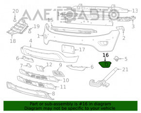 Moldura de protecție a pragului pentru plafonul lateral dreapta Jeep Grand Cherokee WK2 17- crom