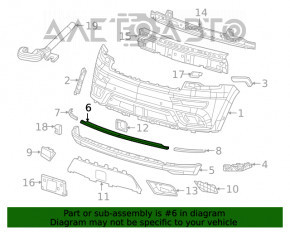 Moldura bara fata centrala Jeep Grand Cherokee WK2 17-