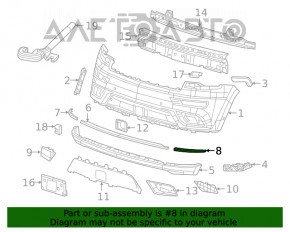 Moldura bara fata stanga Jeep Grand Cherokee WK2 17-