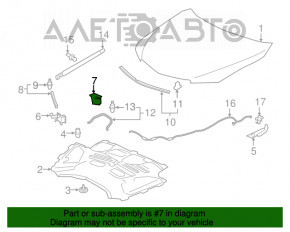 Mecanismul de blocare a capotei pentru Acura TLX 15-17 post-restyling