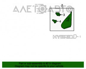 Capacul de matriță a aripii din față dreapta Toyota Prius 50 16- nou original OEM