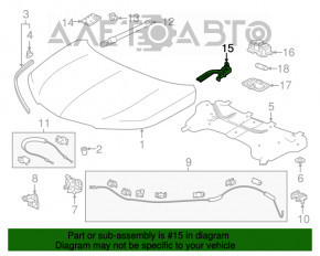 Петля капота правая Acura MDX 17-20 рест