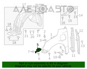 Suport aripi dreapta Honda Clarity 18-21 SUA, superior.