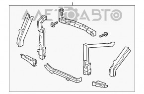 Televizor panou radiator asamblat pentru Acura MDX 17-20 restilizat cu amplificatoare laterale.