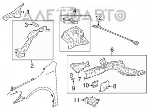 Suportul bateriei pentru Honda Accord 13-17 2.4