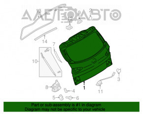 Ușa portbagajului goală cu geam Subaru B9 Tribeca 06-07