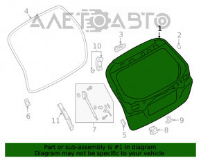 Дверь багажника в сборе Subaru Outback 20-