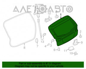 Дверь багажника голая Subaru Impreza 5d 17-19