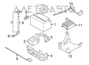 Terminalul bateriei plus BMW 5 F10 09-17