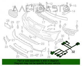 Проводка переднего бампера BMW X3 F25 11-14 дорест, под птф