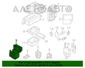 Blocul de siguranțe sub capotă pentru Mini Cooper Countryman R60 10-16 are o prindere ruptă.