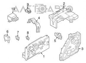 Блок предохранителей багажника BMW 5 F10 13-15