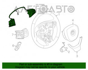 Кнопки управления на руле BMW 5 F10 13-14 M Sport