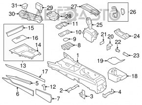 Шифтер с ручкой КПП BMW X3 F25 11-17 царапины