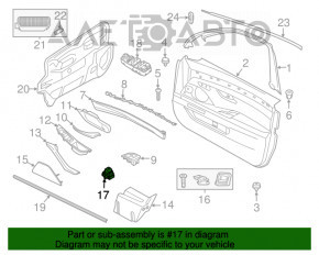 Controlul geamului electric din față dreapta pentru BMW 5 F10 10-17 cu capac maro