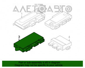 THEFT LOCKING CENTRAL REMOTE MODULE BMW X3 F25 11-17