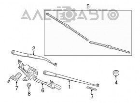 Trapezul de curățare a parbrizului cu motor pentru BMW 5 F10 11-16