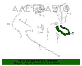 Gâtul rezervorului de spălare a parbrizului BMW 5 F10 11-16 fără capac